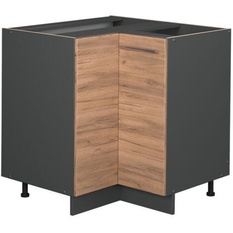 Meuble d'angle Fame-Line, Chêne de force doré, 80.5 cm sans plan de travail, Vicco