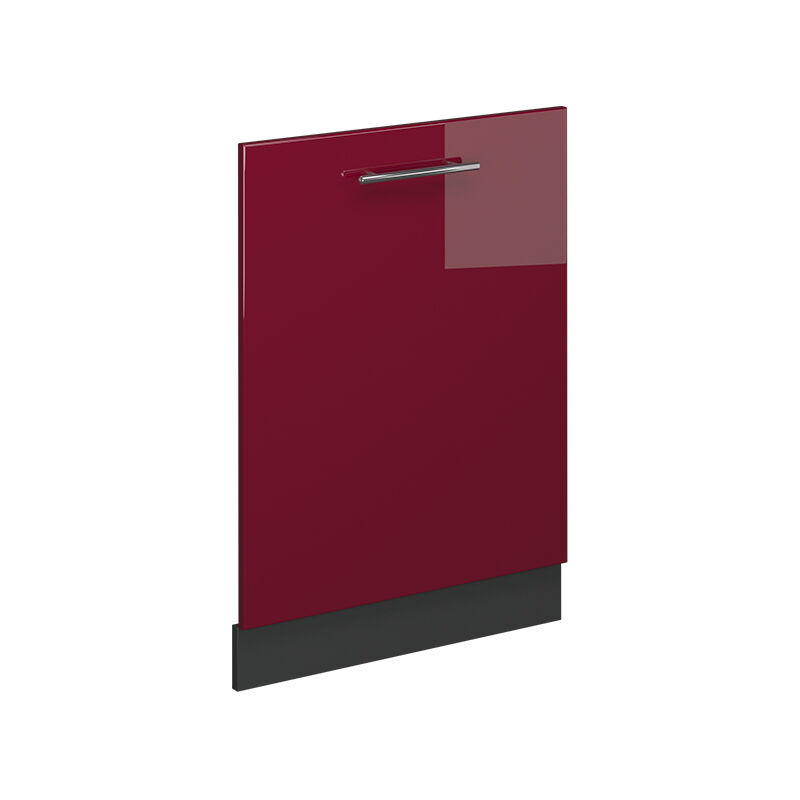 Façade de lave-vaisselle Fame-Line, Rouge bordeaux Haute brillance, 60cm sans pt Vicco