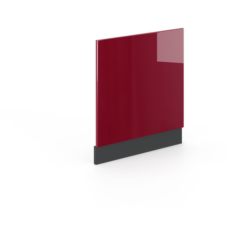 Façade Fame-Line, Rouge bordeaux Haute brillance, 60 cm sans plan de travail Vicco