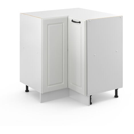 Meuble cuisine R-Line, Blanc Haute brillance, 60 cm avec tiroirs, sans plan de travail, Vicco