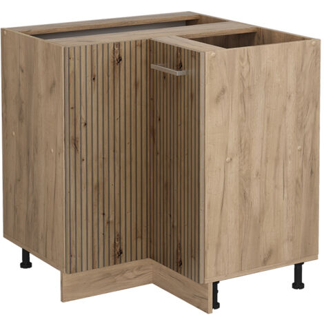 Vicco – Meuble d'angle R-Line 75,6 x 81,6 x 46 cm – Panneau de particules 16 mm – Revêtement mélamine – Meuble bas de cuisine à monter soi-même