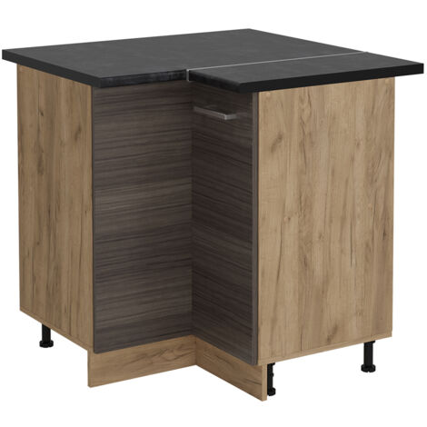 Meuble d'angle R-Line, Gris noble, 75.6cm , PT Anthracite, Vicco