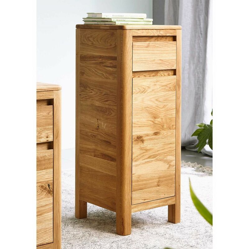 Massivmoebel24.de - Petite commode 30x30 Chêne sauvage huilé Bois naturel LINZ #20 - nature