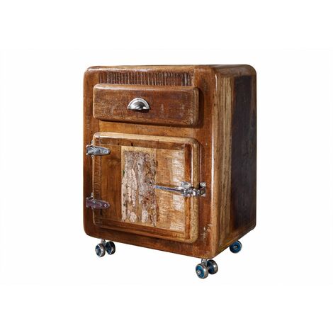 Meuble d'appoint 55x38 Bois de récupération laqué Multicolore FREEZY 143