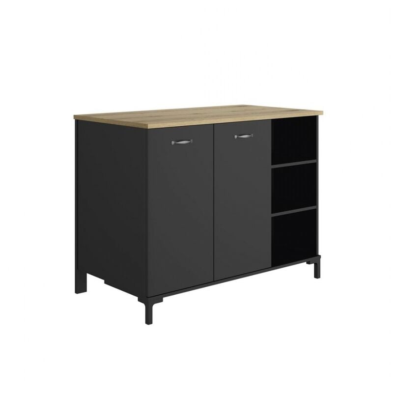 Befara - meuble d'appoint de cuisine de style industriel ruby