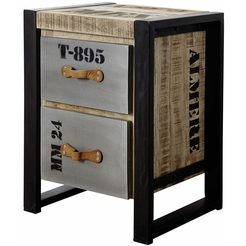 Table d'appoint 45x40x60 Manguier brut imprimé Bois naturel FACTORY 123