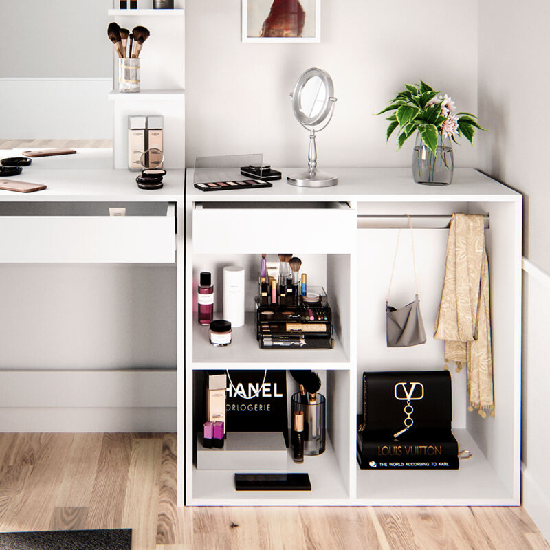 Armoire d'appoint Isabelle, Blanc, 80.1 x 75 cm Vicco
