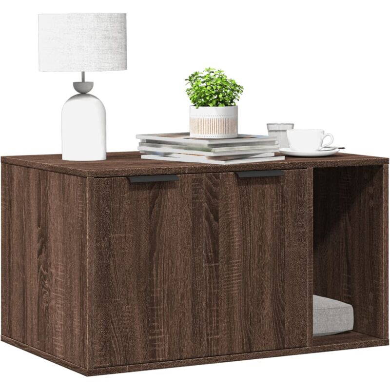 Vidaxl - Meuble de bac à litière pour chat chêne marron bois ingénierie