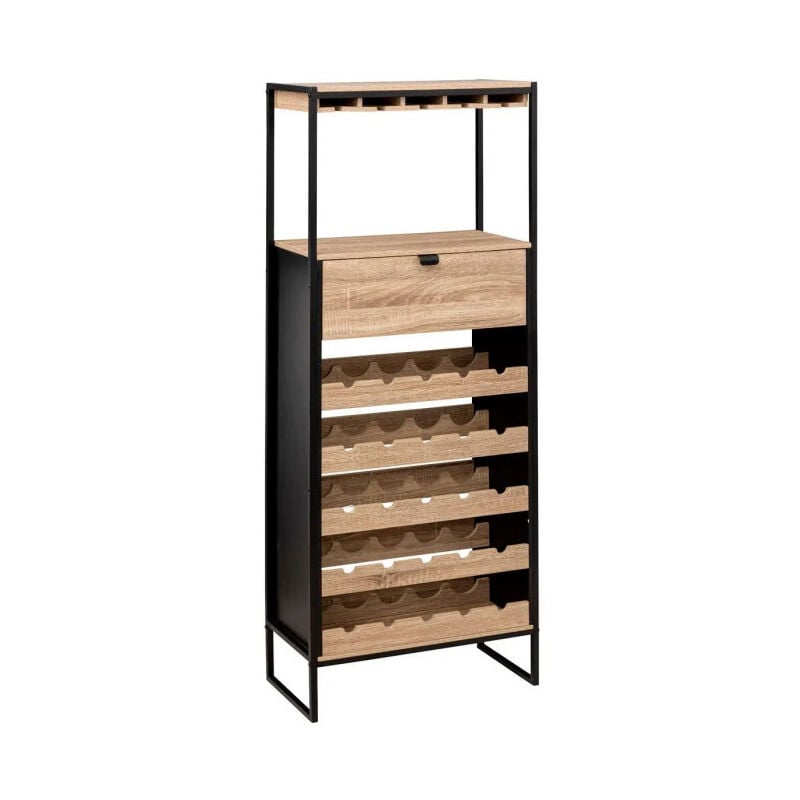 Five Simply Smart - Meuble de Bar 25 Bouteilles 'Aliaj' 160cm Naturel