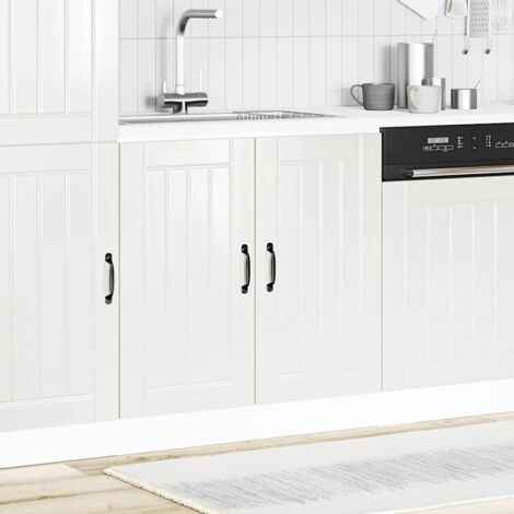Meuble de base de lavabo Lucca blanc brillant bois ingénierie CFW93108