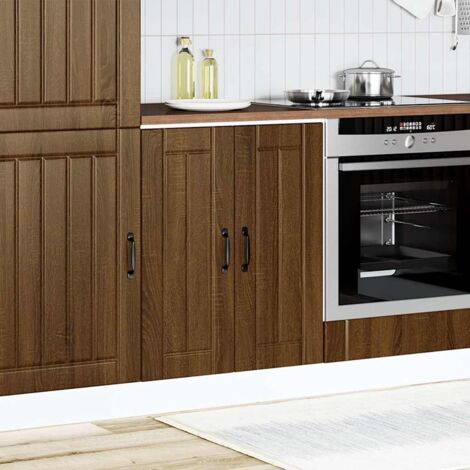 Meuble de base de lavabo Lucca chêne marron bois d'ingénierie CFW54364