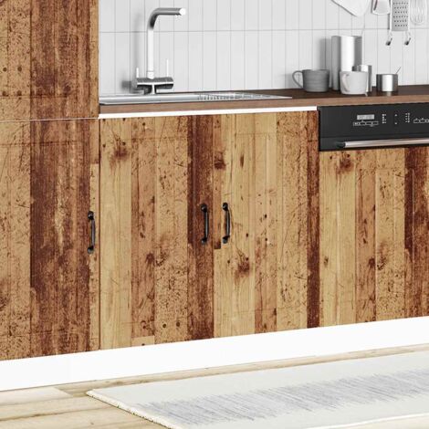 Meuble de base de lavabo Lucca vieux bois bois d'ingénierie