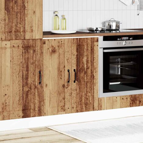 Meuble de base de lavabo Lucca vieux bois bois d'ingénierie CFW45755