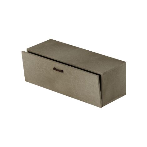 Meuble de base pour salon avec porte basculante couleur Argile H39x120x45cm