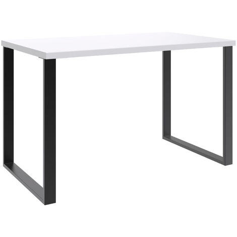 Meuble de bureau coloris Blanc - Longueur 120 x Hauteur 75 x Profondeur 70 cm