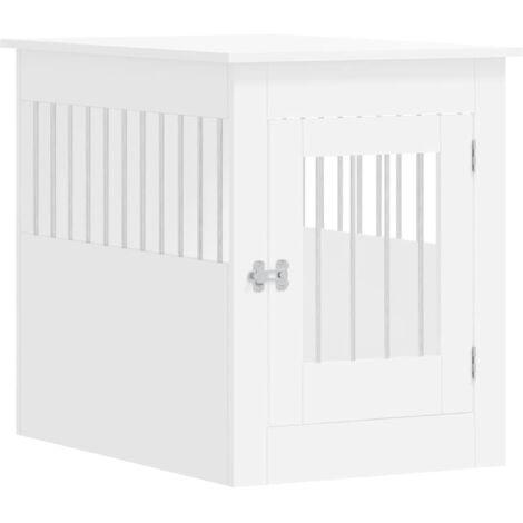 Meuble de cage pour chiens blanc 55x80x68 cm bois d'ingénierie CFW88443