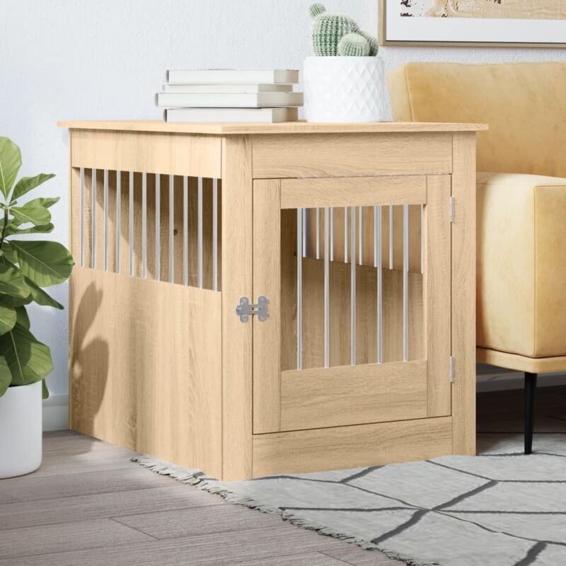 Vidaxl - Meuble de cage pour chiens chêne sonoma 64,5x80x71 cm