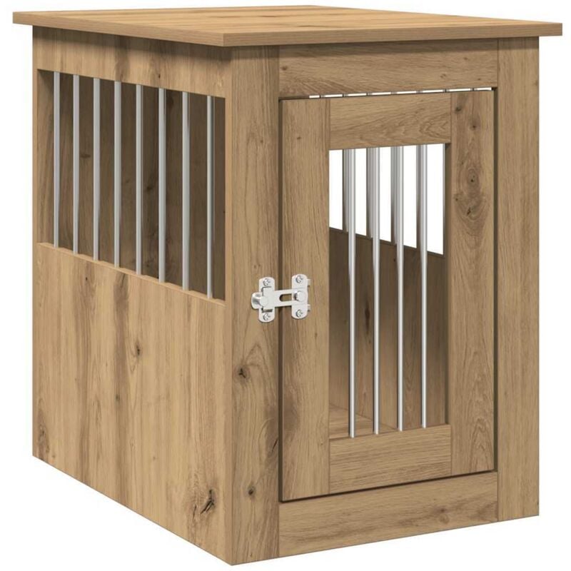 Vidaxl - Meuble de cage pour chiens chêne artisanal 45x62x59 cm