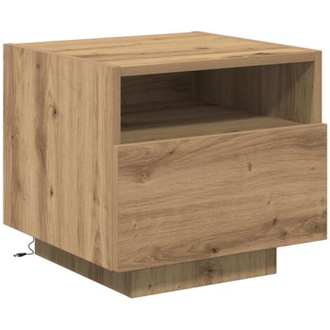 Meuble de chevet，Cabinet de chevet，Table de nuit avec tiroir chêne artisanal 40 x 39 x 37 cm CFW776707
