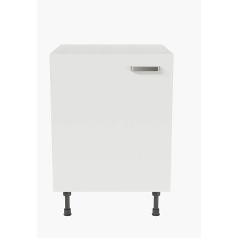 Meuble de cuisine bas - 60 cm - Blanc