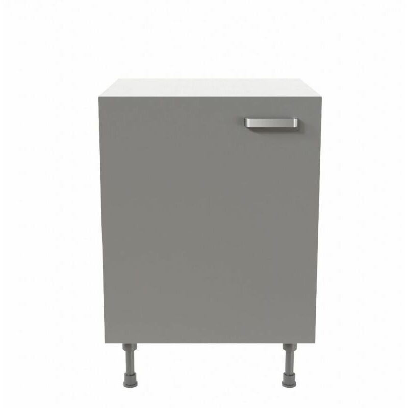 Cuisibane - Meuble de cuisine bas - 60 cm - Gris