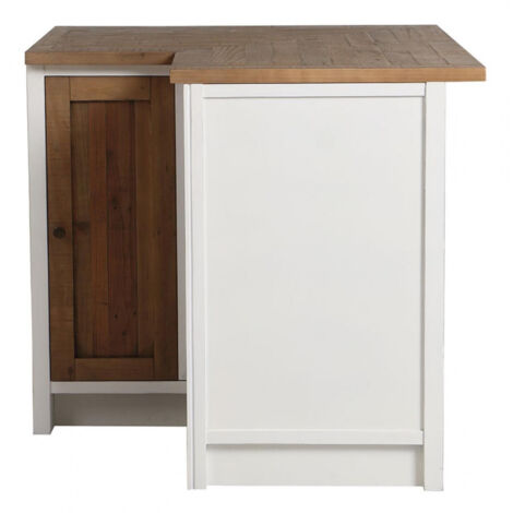 Meuble de cuisine bas d'angle - Bois - Blanc - Interior's