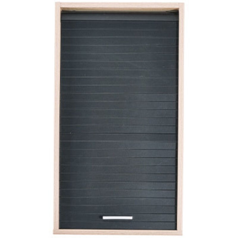 Meuble Cuisine Chêne Rideau Alu Blanc ou Noir 2 Etagères l 40 h 72 p 35 cm - Coloris: Noir