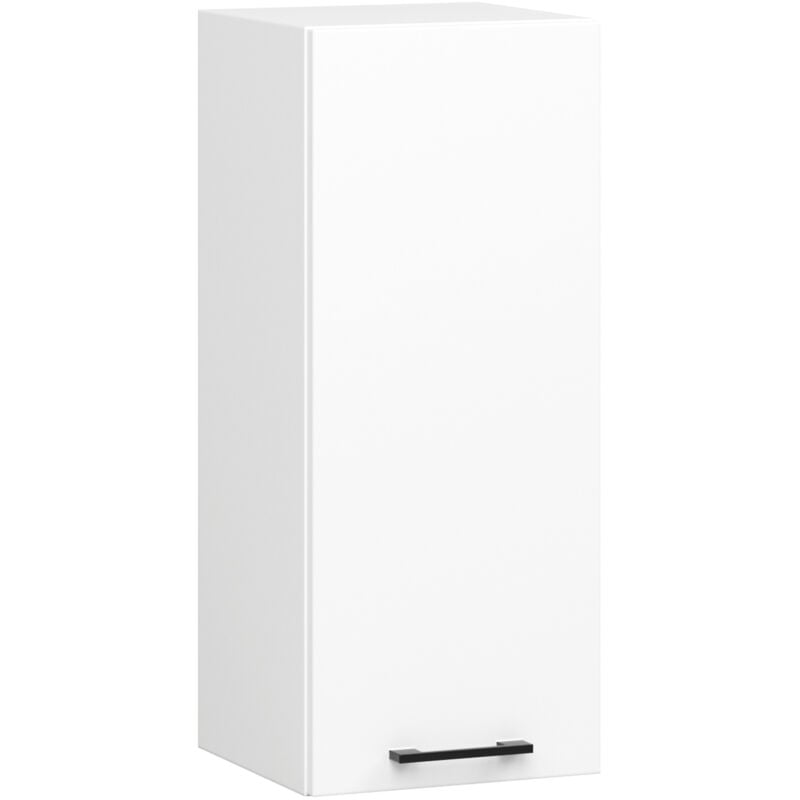 Armoires de cuisine haute Akord W30 oliwia H720 Blanc 30 cm 1 porte façade Blanche 2 étagères 30x30x72 cm