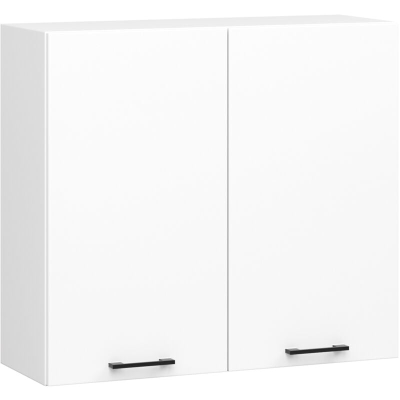 Armoires de cuisine haute Akord W80 oliwia H720 Blanc 80 cm 2 portes façade Blanche 2 étagères 80x30x72 cm