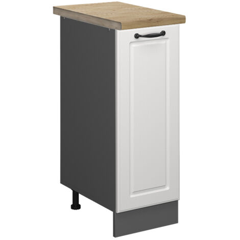 Meuble de cuisine R-Line, Blanc campagne, 30 cm , PT Chêne, Vicco