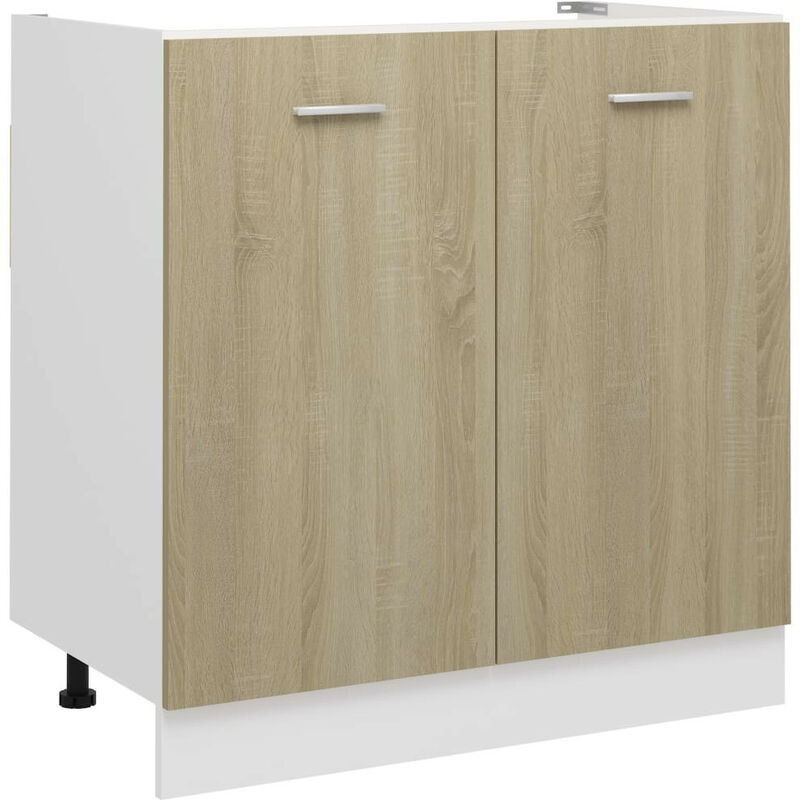 Meuble de cuisine sous évier Chêne sonoma 80x46x81,5 cm