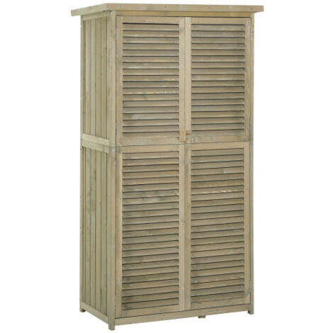 Meuble de jardin, Armário/armazém para ferramentas de jardin, 4 prateleiras, gris, 87 x 46, 5 x 160 cm, meuble extérieur, design moderne