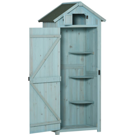 Meuble de jardin, Cabana de jardin/armário de arrumação avec prateleiras e janelas, avec 77 x 54 x 179 cm., meuble extérieur, design moderne