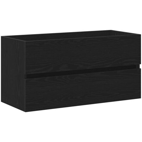 Meuble de Lavabo de Salle de Bain Chêne noir 90 x 38,5 x 45 cm CFW323138