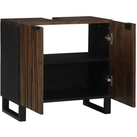 Meuble de Lavabo de Salle de Bain Noyer 62 x 33 x 58 cm CFW241177