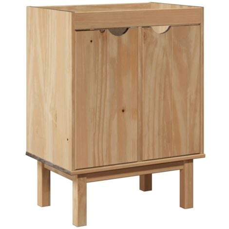 Meuble de lavabo de salle de bain OTTA 59x40x80 cm bois massif vidaXL