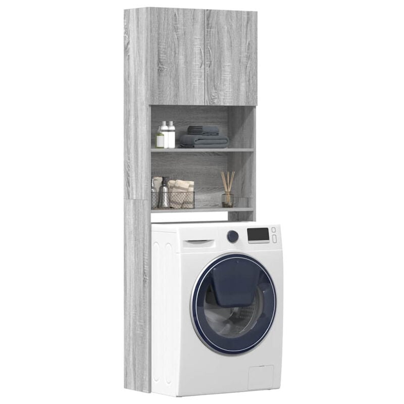 Vidaxl - Meuble de machine à laver sonoma gris bois d ingénierie