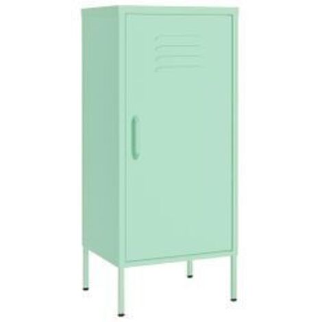 Meuble de rangement 1 porte Klako 42,5cm - Acier mat-Vert pastel