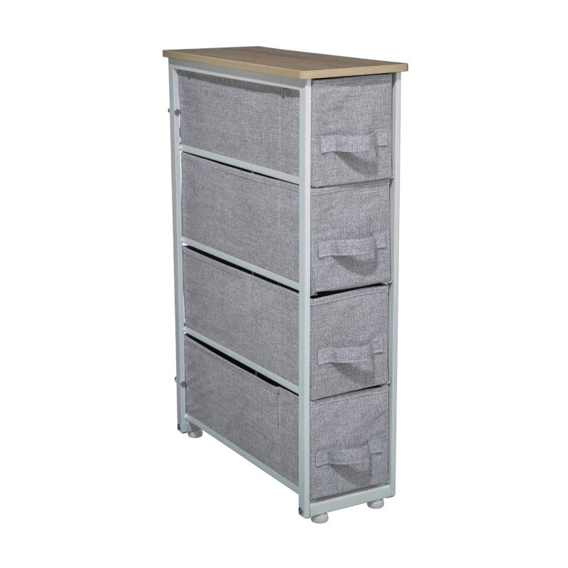 Five Simply Smart - Meuble de Rangement '4 Tiroirs' 74cm Gris Clair