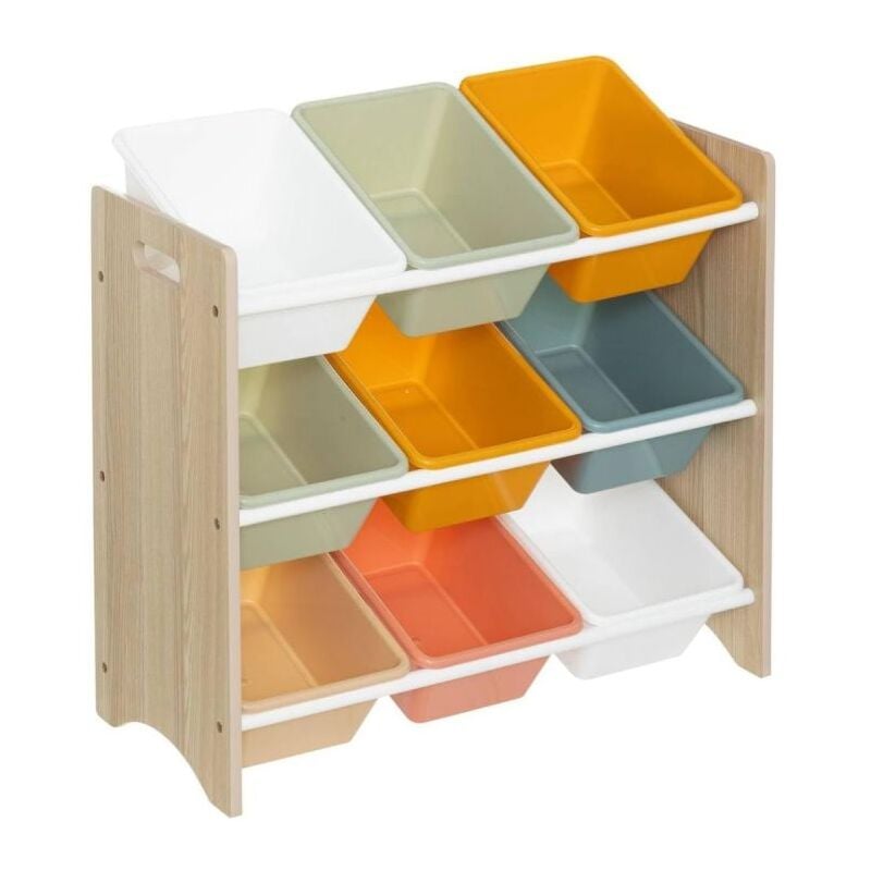 Atmosphera - Meuble de Rangement 9 Bacs Play 64cm Multicolore