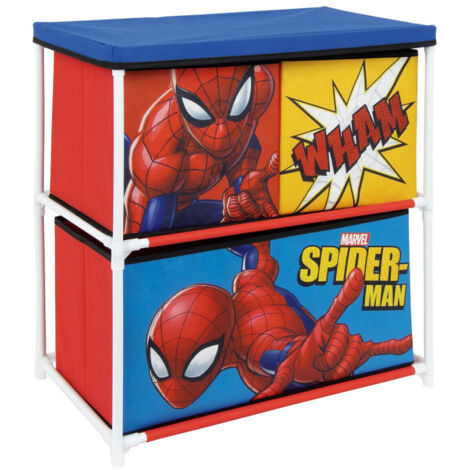 Meuble de rangement à 3 paniers Spiderman