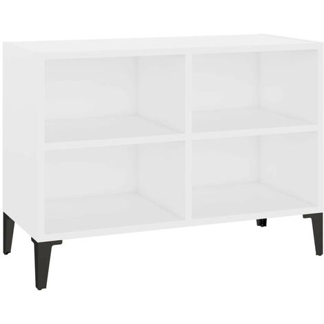 Meuble de rangement avec pieds en métal Blanc 69,5x30x50