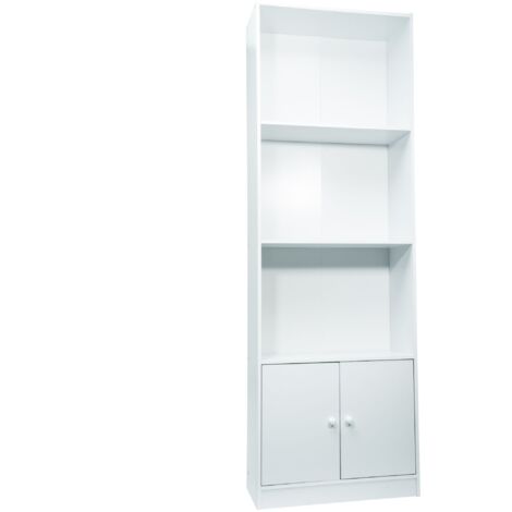 Meuble de rangement blanc 3 niches 2 portes Werkapro