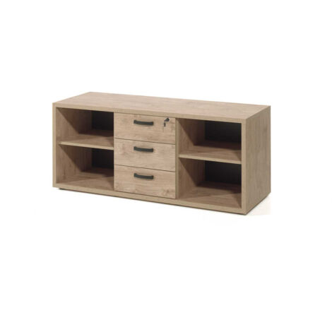 Meuble de rangement contemporain chêne doré Balto