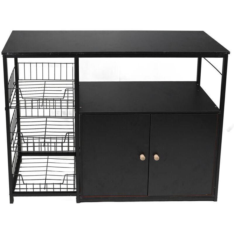 Treetalk - Meuble de rangement de cuisine multifonctionnel, buffet sur pied, étagère pour micro-ondes, support de rangement pour casseroles, pour