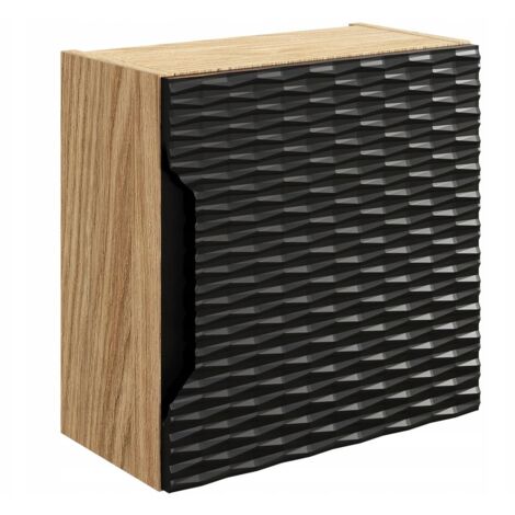 Meuble de rangement de salle de bain à suspendre OCEAN noir 35 x 35 cm