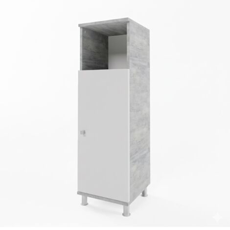 Meuble de rangement de salle de bain Fynn, Béton, 30 x 95 cm, Vicco