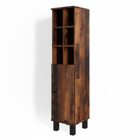 Meuble de rangement de salle de bain Fynn, Chêne rustique, 30 x 130.6 cm grande porte, Vicco