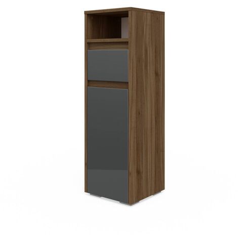 Meuble de rangement de salle de bain Majest, Anthracite Haute brillance, 30.2 x 96.3 cm, Vicco