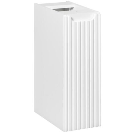 Meuble de rangement de salle de bain VANO – 1 porte – Blanc alpin – L20 × P18 × H57 cm – À suspendre